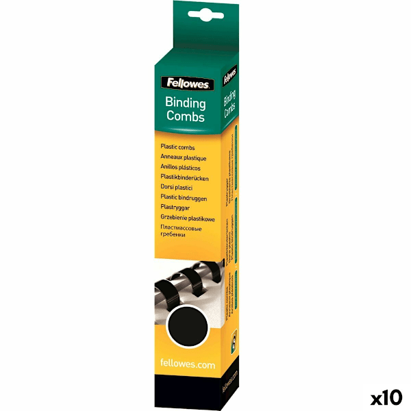 Bindande spiraler Fellowes 5330702 Svart 8 mm A4 PVC Plast (25