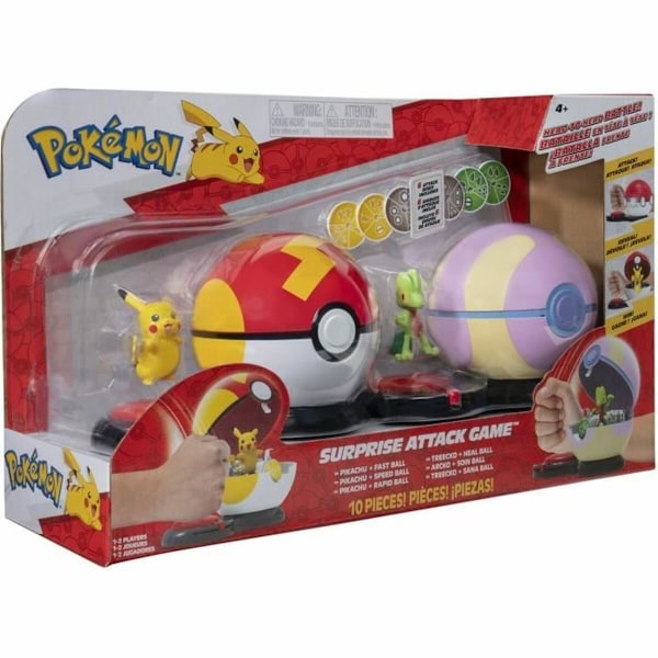 Playset Pokémon Poke Ball surprise attack Pikachu vs Arcko 6