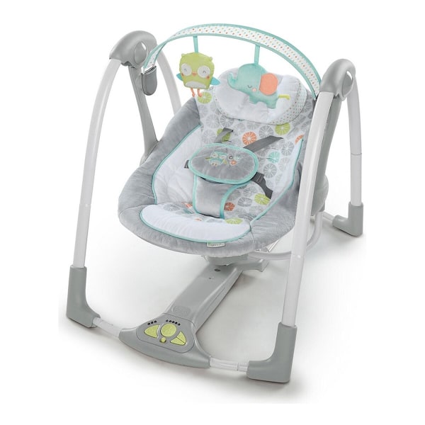 Gungstol Ingenuity Compact Swing - Hugs & Hoots Vit Grå
