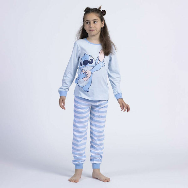 Pyjamas Barn Stitch Ljusblå 10 år