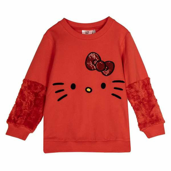 Tröja utan huva Unisex Hello Kitty Röd 5 år
