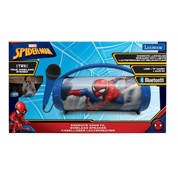 Bluetooth Högtalare med Karaoke Mikrofon Lexibook Spider-Man