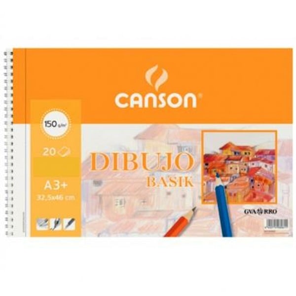 Drawing pad Canson Basik Slät Mikroperforerad 150 g 20 Blad 10
