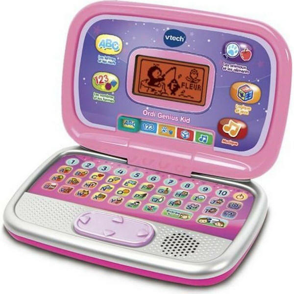 Bärbar dator Vtech Ordi Genius Kid Utbildningsspel Rosa