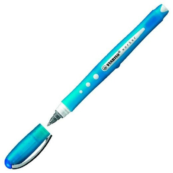 Penna för flytande bläck Stabilo Roller Worker Blå 0,5 mm (10