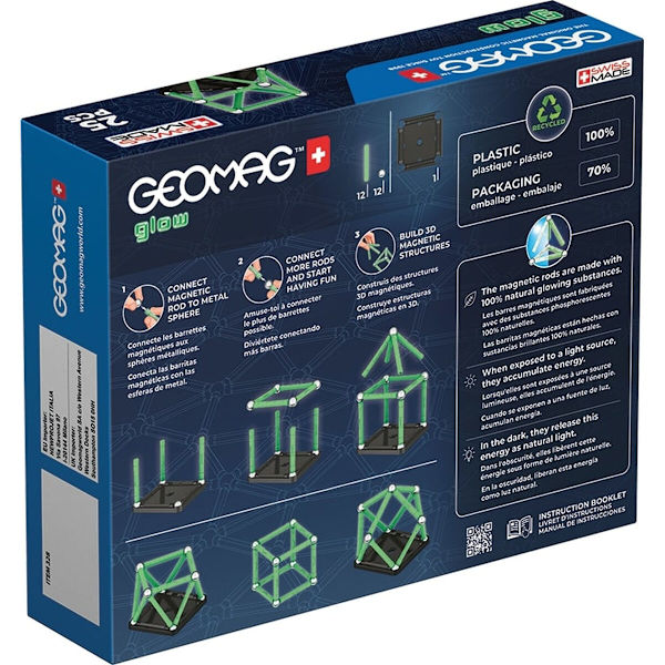 Playset Geomag Glow Recycled 25 Delar