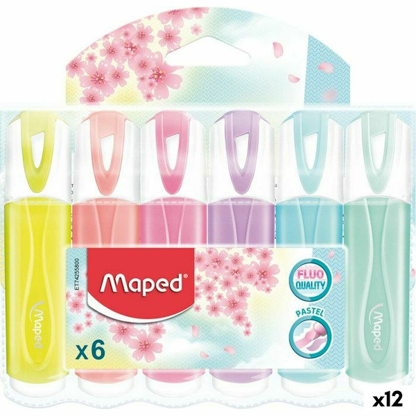 Fluorescerande markörsuppsättning Maped Multicolour 6 Delar (12