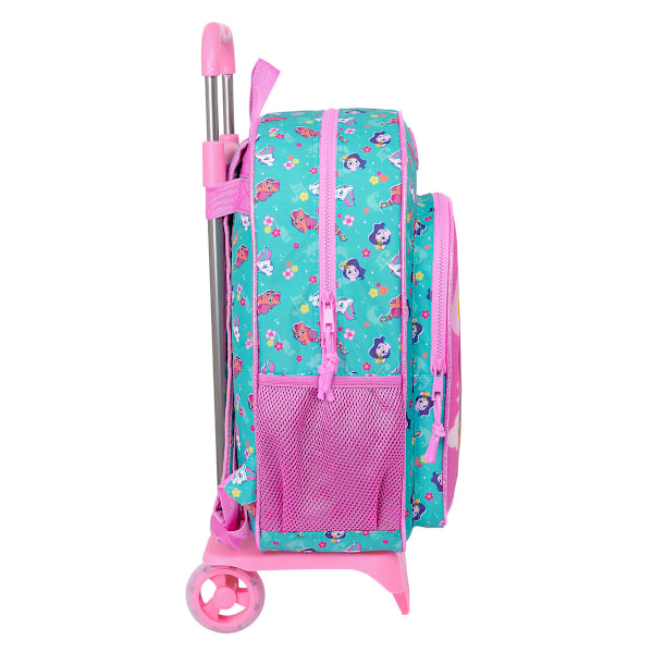 Skolväska med hjul My Little Pony Magic Rosa Turkos 33 x 42 x 14