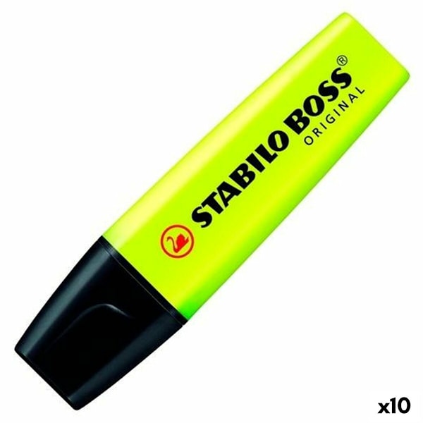 Överstrykningspenna Stabilo Boss Gul Multicolour 10 Delar (10