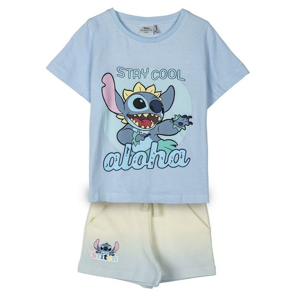 Pyjamas Barn Stitch Ljusblå 8 år