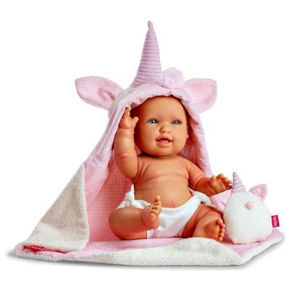 Babydocka med tillbehör Berjuan Enhörning (38 cm)