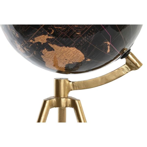 Glob DKD Home Decor Svart Gyllene Metall 20 x 20 x 47 cm