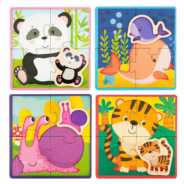 Barnpussel Lisciani Giochi 16 x 1 x 16 cm djur 16 Delar (6