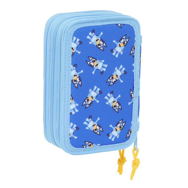 Trippel pennfodral Bluey Let's play Blå 12,5 x 19,5 x 5,5 cm 37