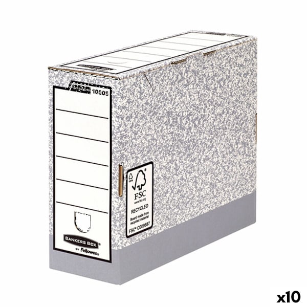 Filbox Fellowes Grå A4 10 cm 10 antal