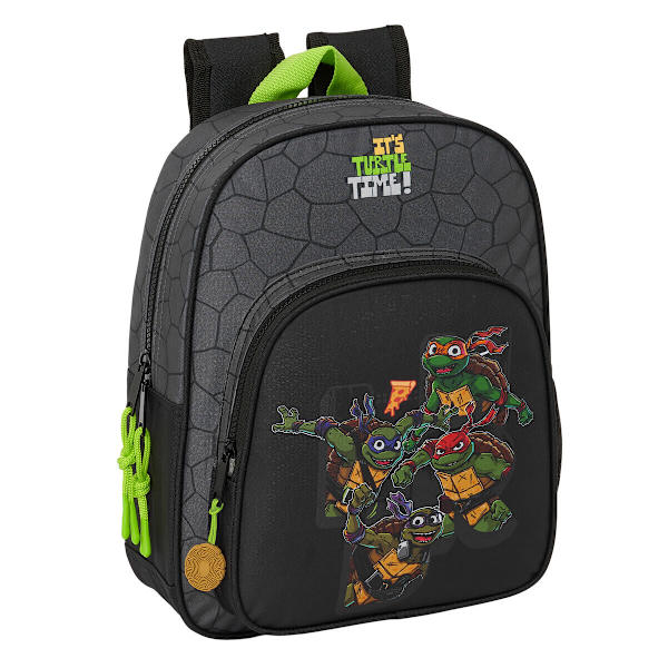 Skolryggsäck Teenage Mutant Ninja Turtles Svart Grå 27 x 33 x 10