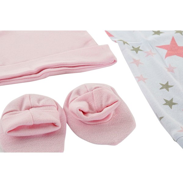 Set av kläder DKD Home Decor Blå Rosa 0-6 månader Stjärnor (7
