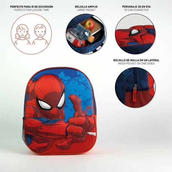 Skolryggsäck 3D Spider-Man Blå 25,0 x 31,0 x 10,0 cm