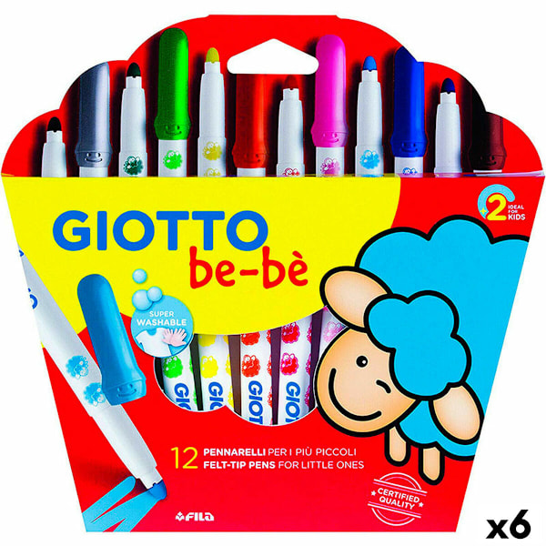Tuschpennor Giotto BE-BÉ Multicolour (6 antal)