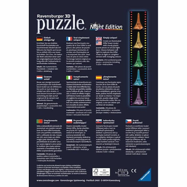 3D-pussel Ravensburger Iceland: Kirkjuffellsfoss 216 Delar 3D