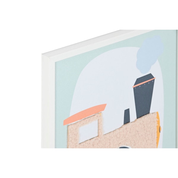 Tavla Home ESPRIT Gul Blå Kanvas 30 x 1,8 x 40 cm (4 antal)