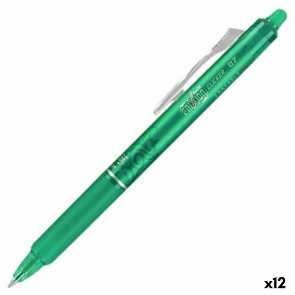 Penna Pilot Frixion Clicker Suddbart bläck Grön 0,4 mm (12