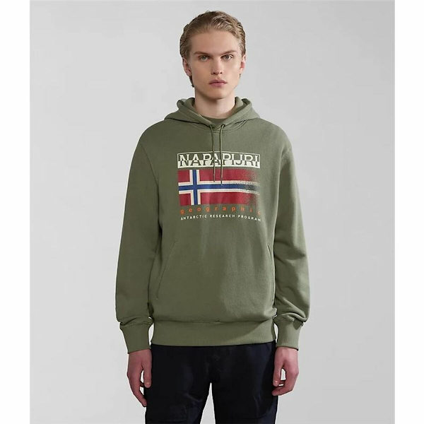 Tröja med huva Unisex Napapijri B-Kreis H Mörkgrön M