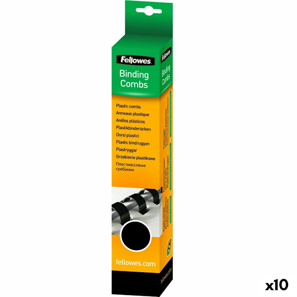 Spiraler Fellowes 100 Delar Bindande Svart PVC (Ø 10 mm) (10