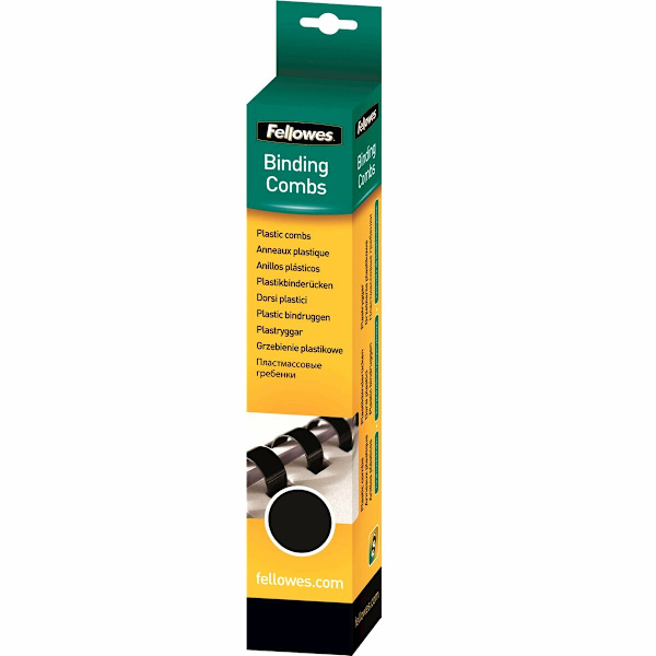 Bindande spiraler Fellowes 5330702 Svart 8 mm A4 PVC Plast (25