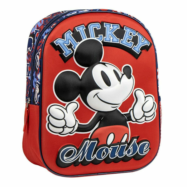 Skolryggsäck Mickey Mouse Röd 25 x 31 x 10 cm