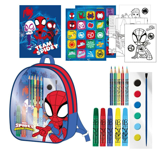 barnryggsäck med rittillbehör Spidey Blå 22 x 23 x 7 cm