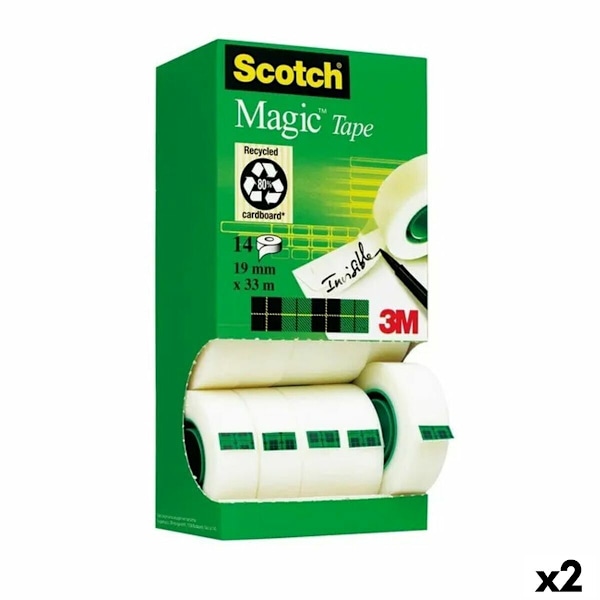 Set med självhäftande tejp Scotch Invisible Magic 14 Delar 19 mm