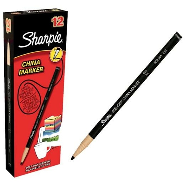 Markör Sharpie China Permanent Svart 12 Delar (12 antal) (1