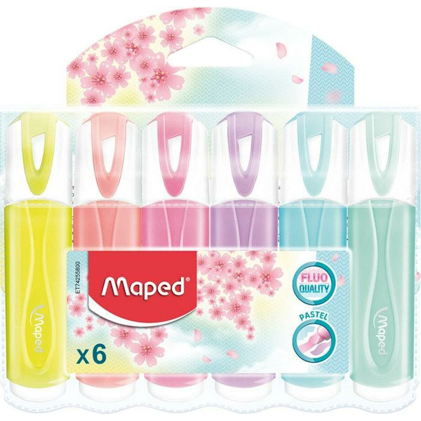 Fluorescerande markörsuppsättning Maped Multicolour 6 Delar (12