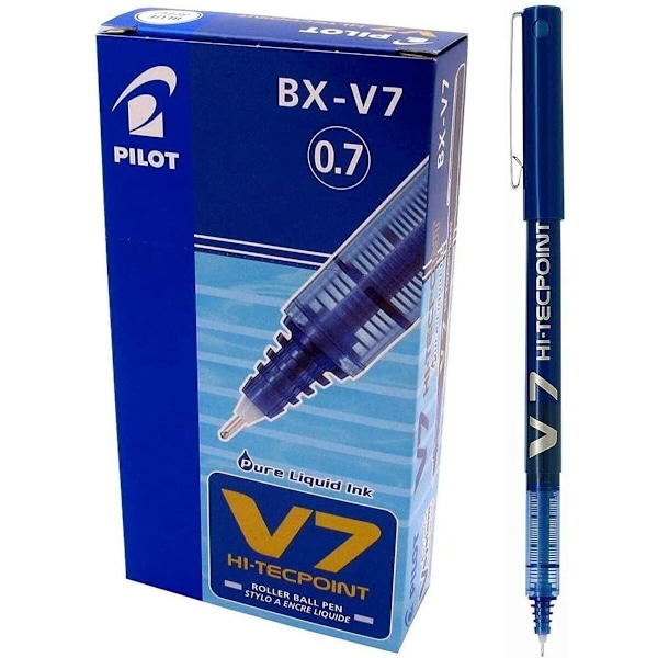 Penna för flytande bläck Pilot V-7 Hi-Tecpoint Blå 0,5 mm (12