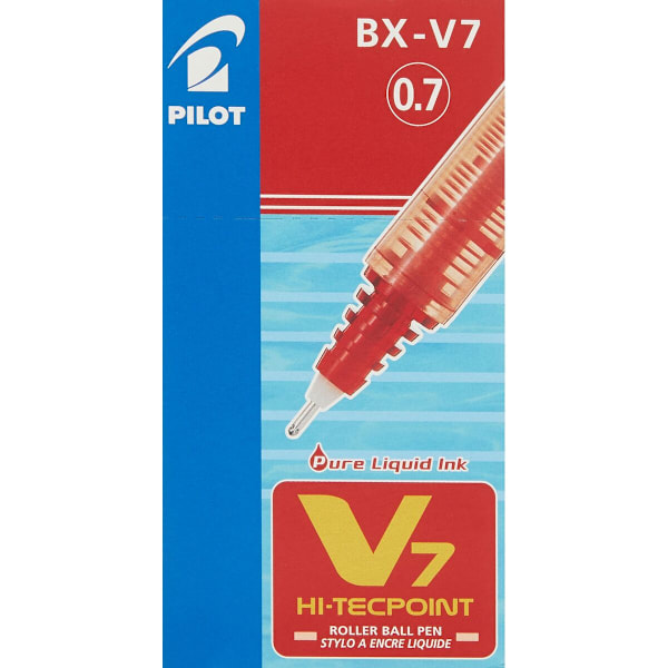 Penna för flytande bläck Pilot V7 Hi-Tecpoint Röd 0,5 mm (12
