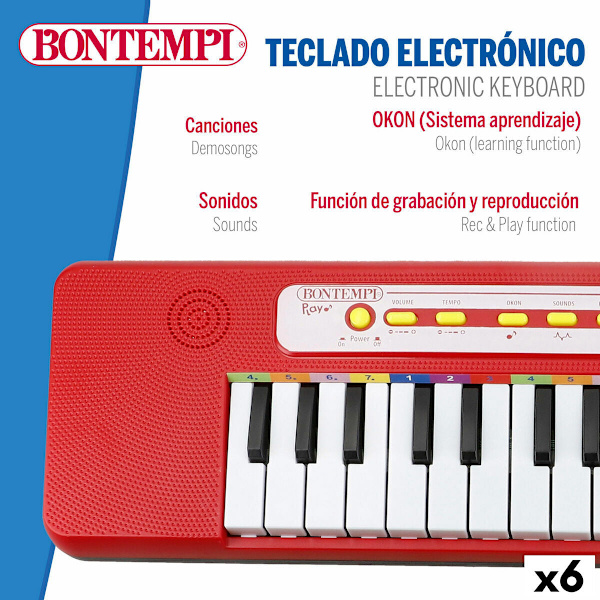 Tangentbord Bontempi 47 x 3,5 x 13 cm (6 antal)