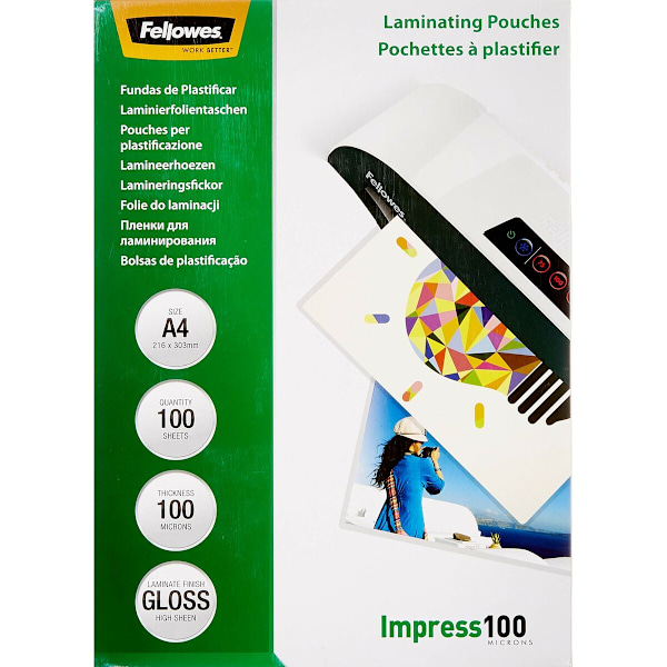 Laminerande ärmar Fellowes 5351111 Transparent A4 Laminator (100