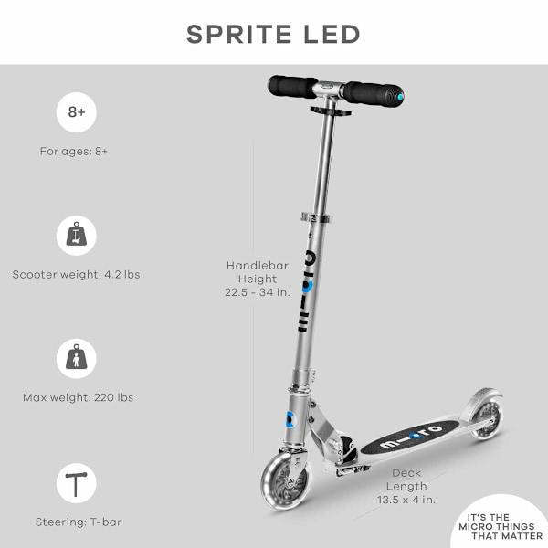 Sparkcykel Micro SA0216 Silvrig