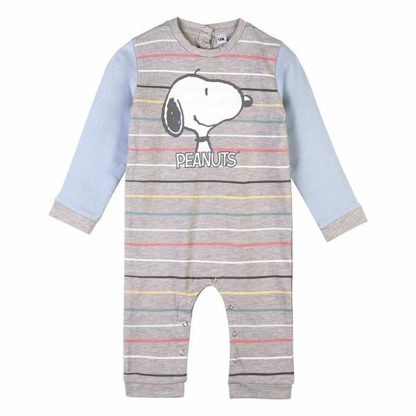 Body med lång ärm Snoopy Gul Grå 24 månader