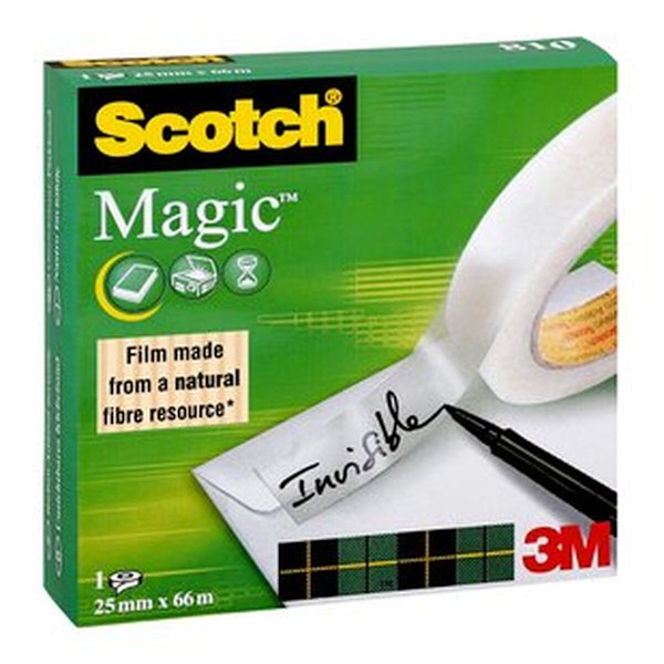 Självhäftande band Scotch Magic 810 Transparent 25 mm x 66 m (9