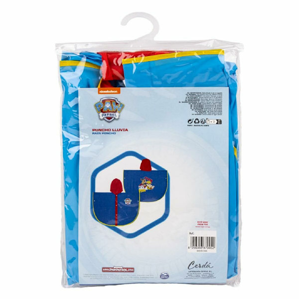 Vattentät Poncho med Huva The Paw Patrol Blå 5-6 år