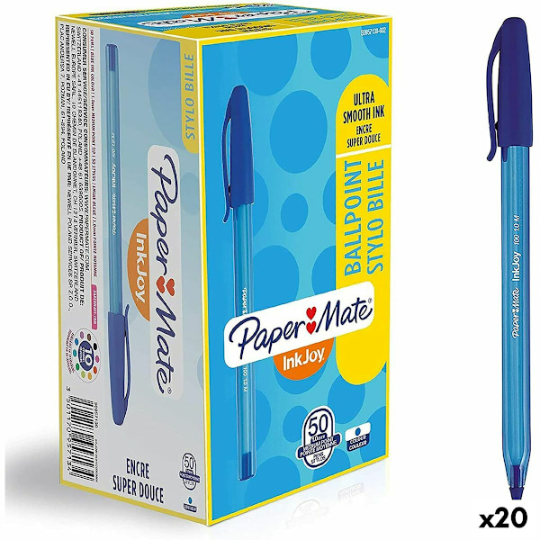 Penna Paper Mate Inkjoy 50 Delar Blå 1 mm (20 antal)