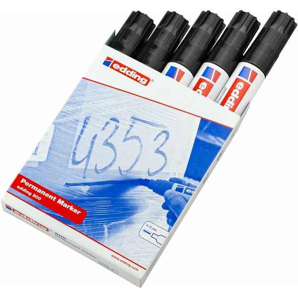 Permanent markörpenna Edding 800 Svart (5 antal)