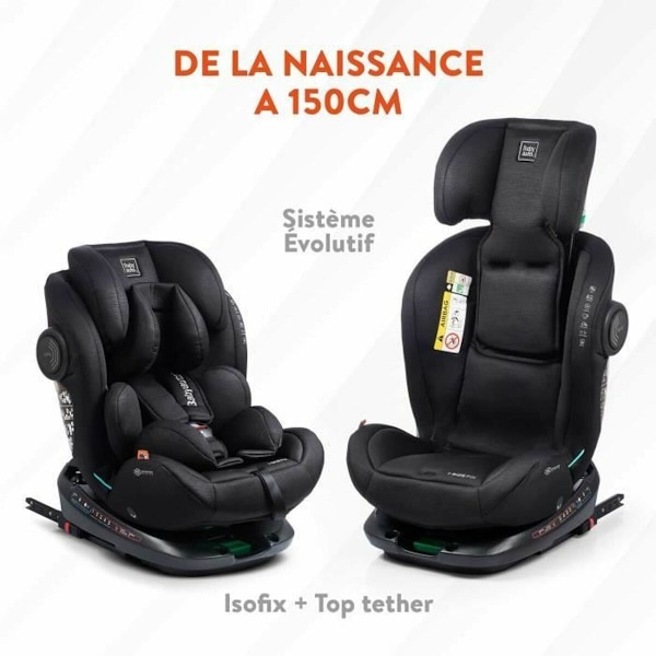 Bilstol Babyauto GYRO BLACK LINE EMBOSSED Svart 0 (de 0 a 10