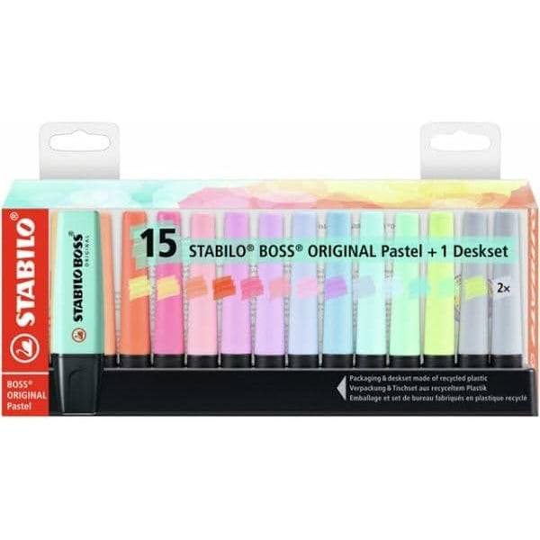 Fluorescerande markörsuppsättning Stabilo Boss Multicolour (5