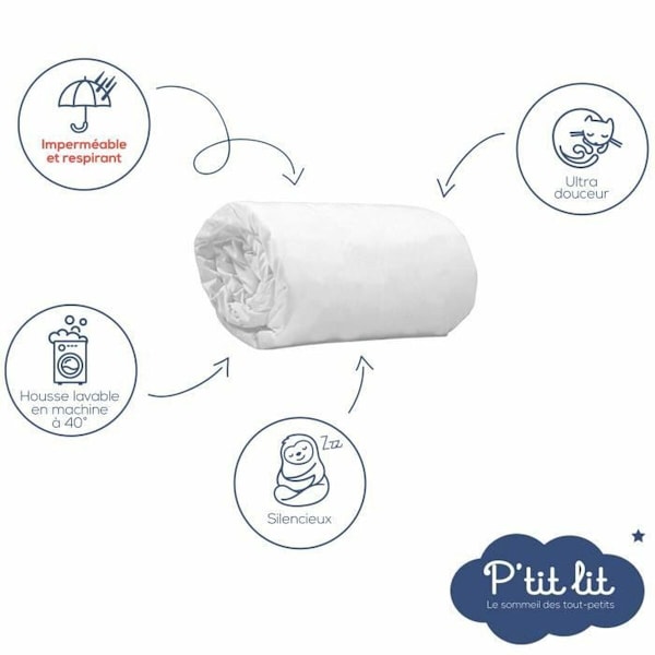Skydd till spjälsäng P'TIT LIT Vit 25 Delar (25 antal)
