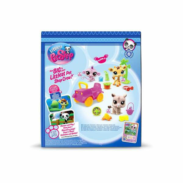 Playset Bandai Littlest Pet Shop SAFARI 8 Delar