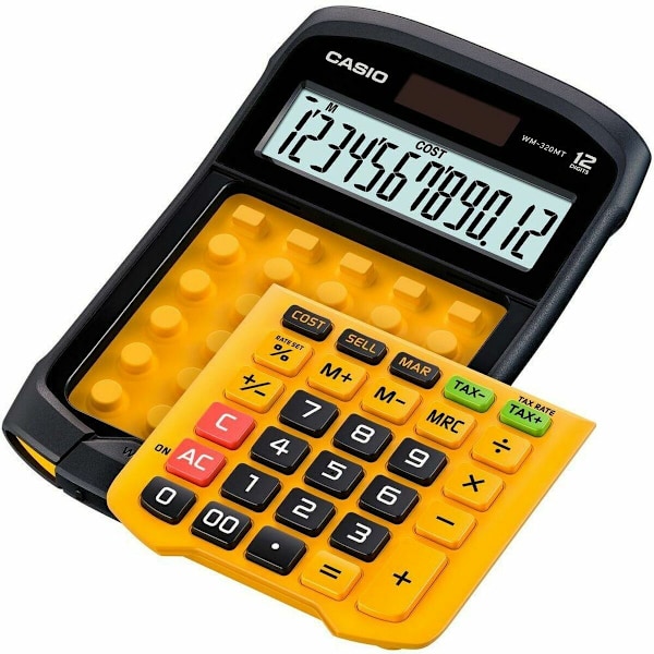Kalkylator Casio WM-320MT Gul Svart Gummi Plast Svart, Gul