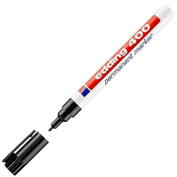 Permanent markörpenna Edding 400-01 Svart 1 mm (10 antal)